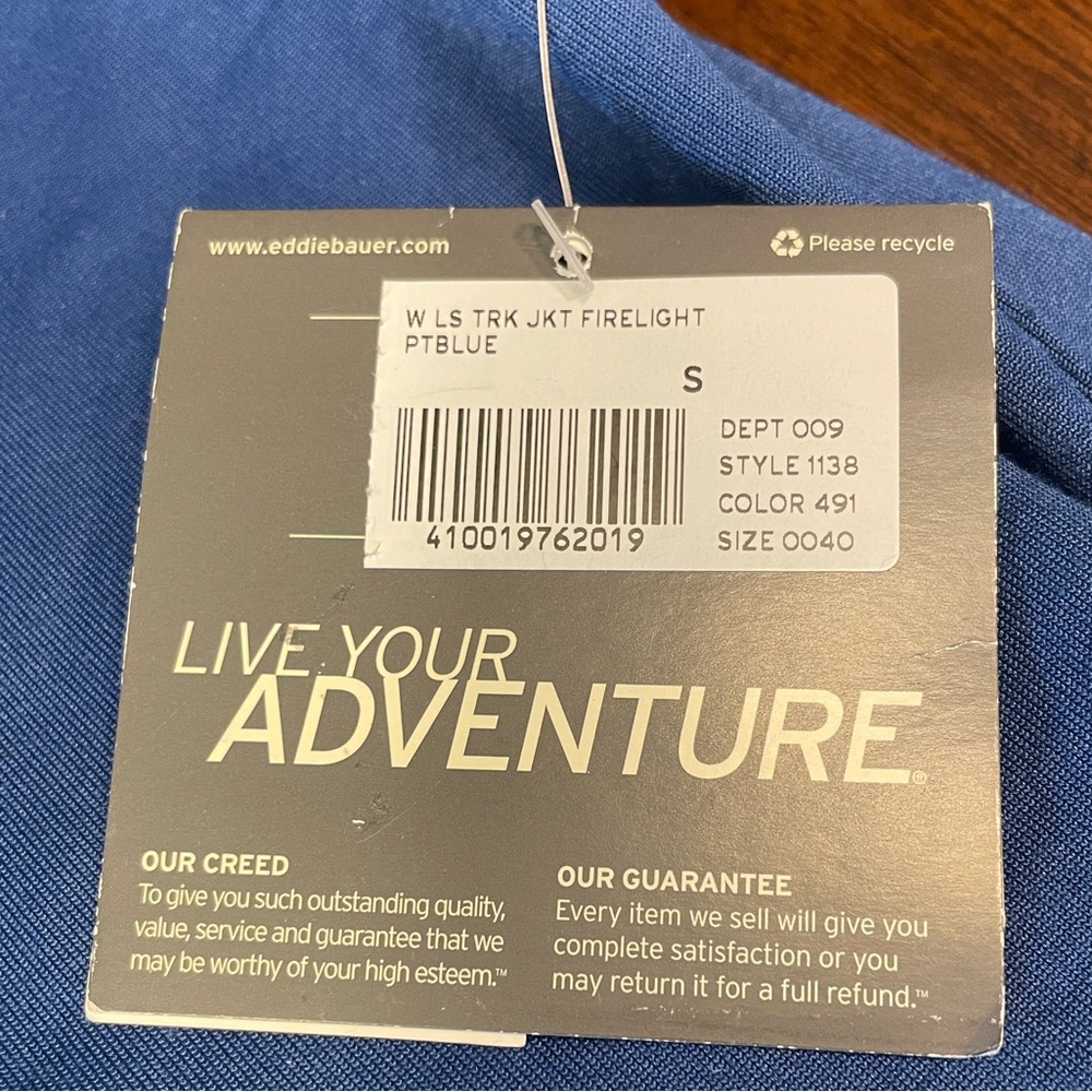 Eddie Bauer Women’s Blue Full Zip Jacket FreeHeat Lightweight Size: Small - Picture 14 of 16